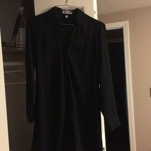 Black shirt dress